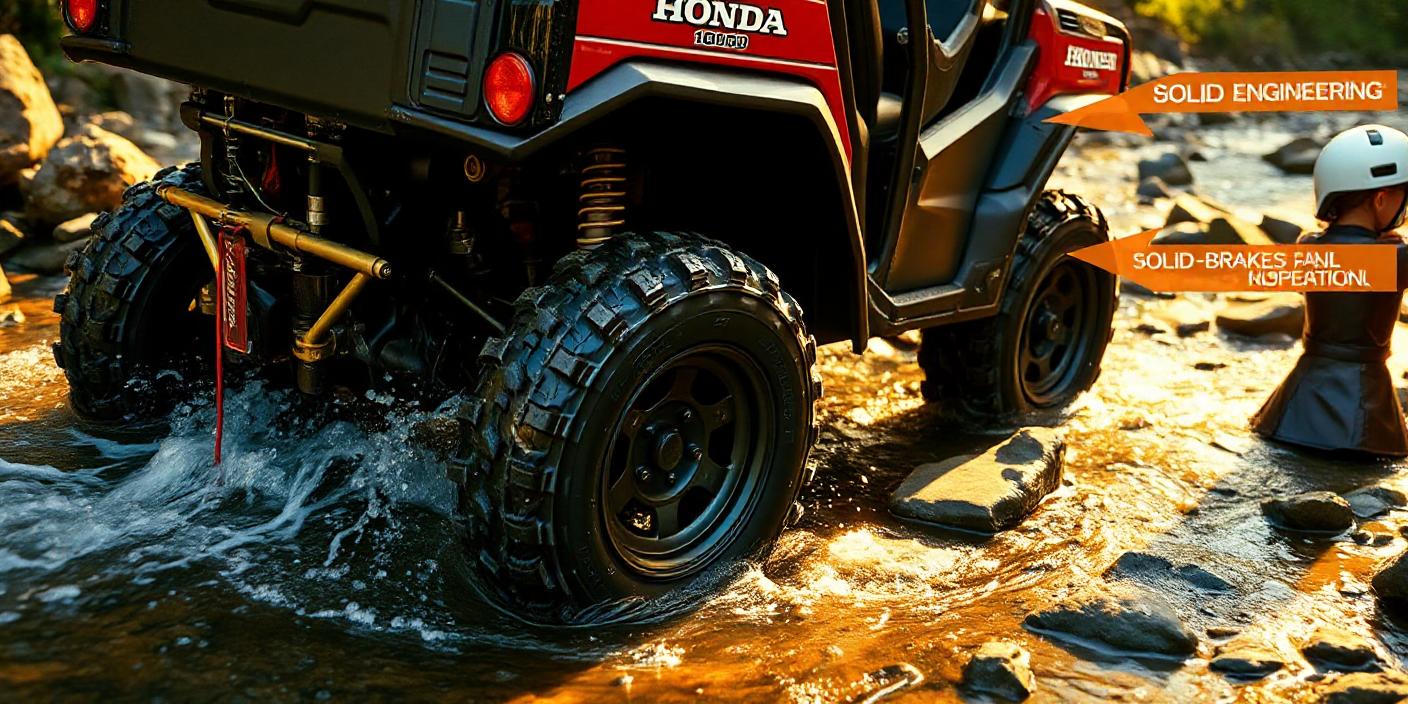 an image of a Honda Pioneer 1000 navigating rugged terrain,