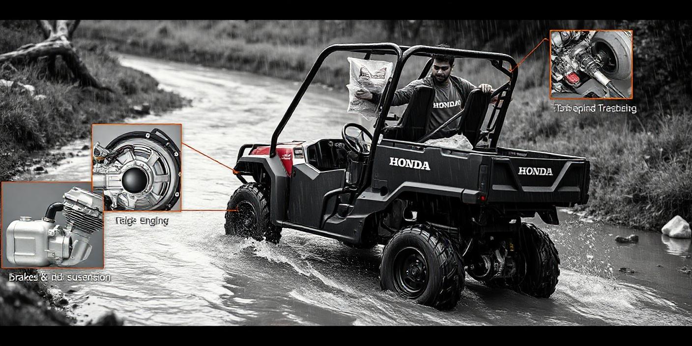 an image of a Honda Pioneer 700 in a rugged outdoor setting