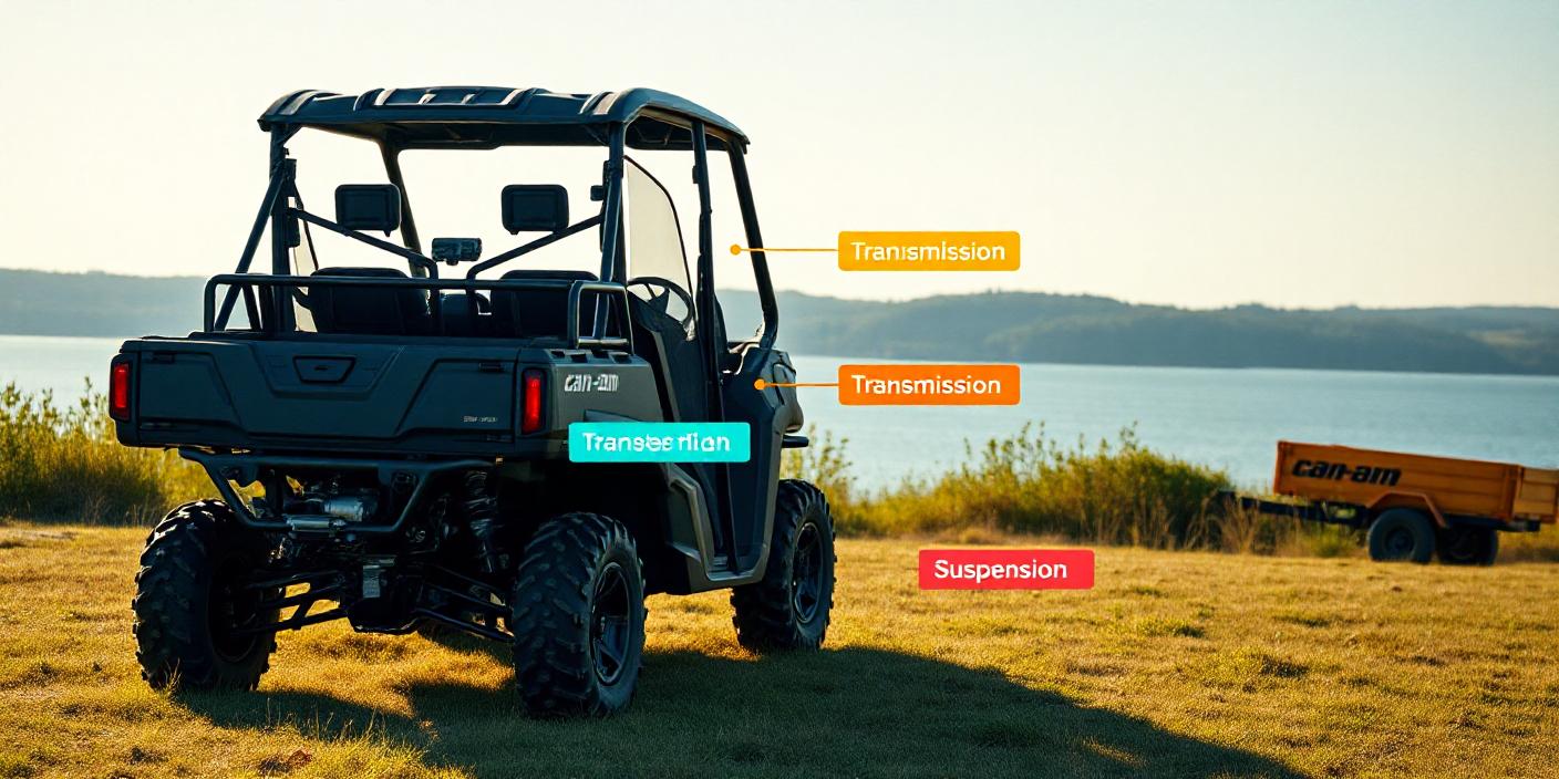 image showing a Can-Am Defender HD8 parked on rugged terrain