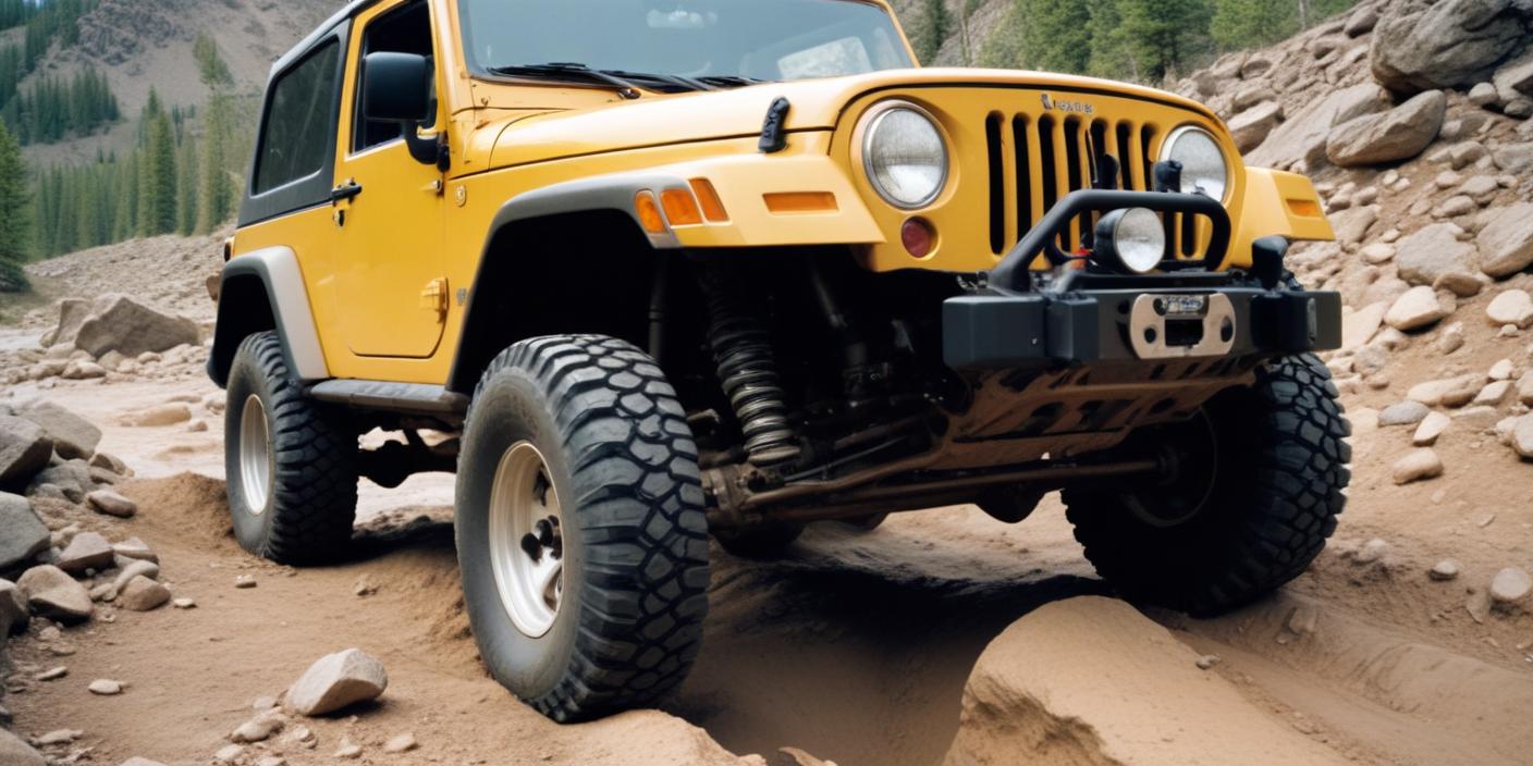 image of a Jeep's axle locker system in action, focusing
